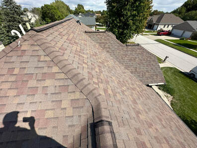 Picture of roof with ridge protector installed